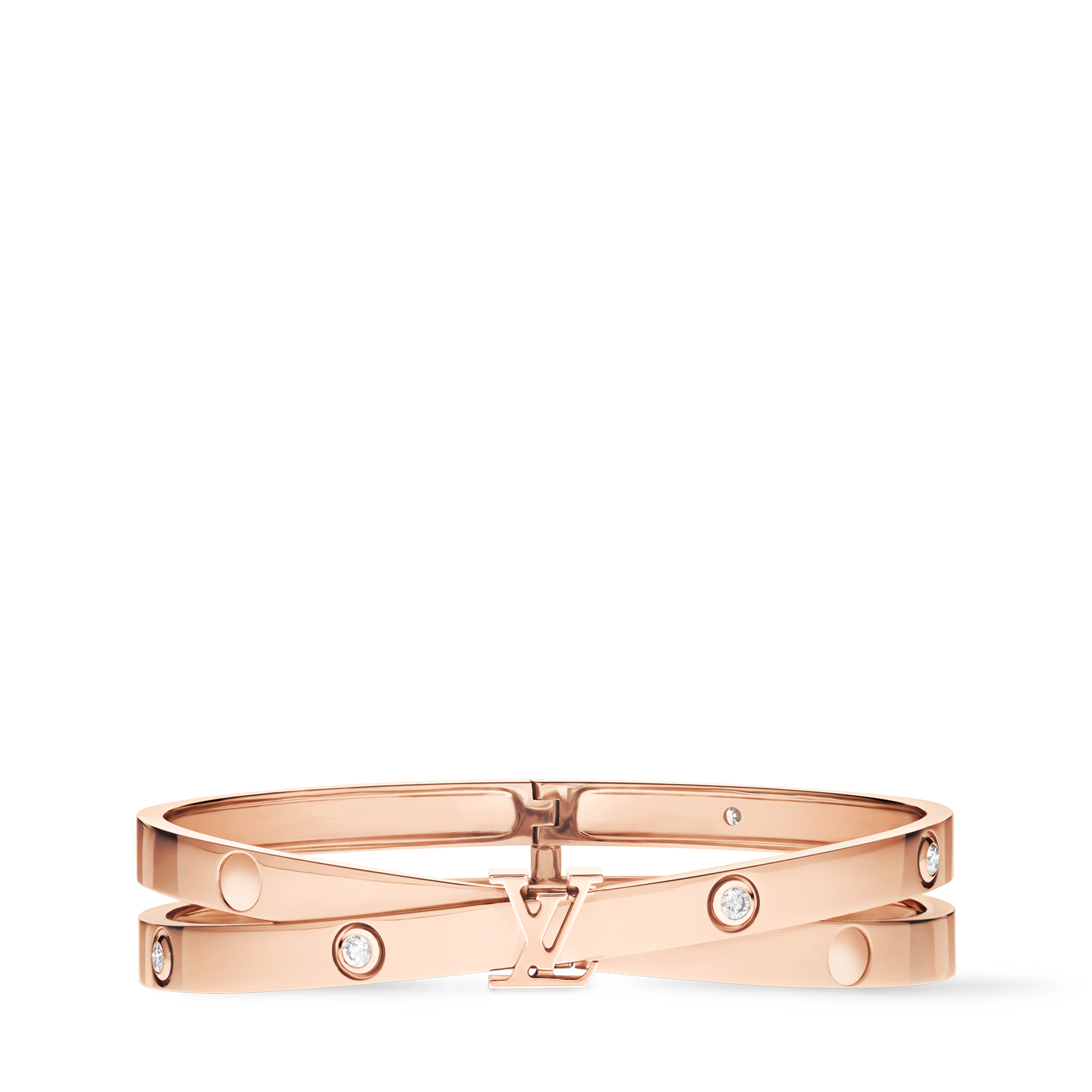 Empreinte Double Bangle, Pink Gold and Diamonds - Categories
